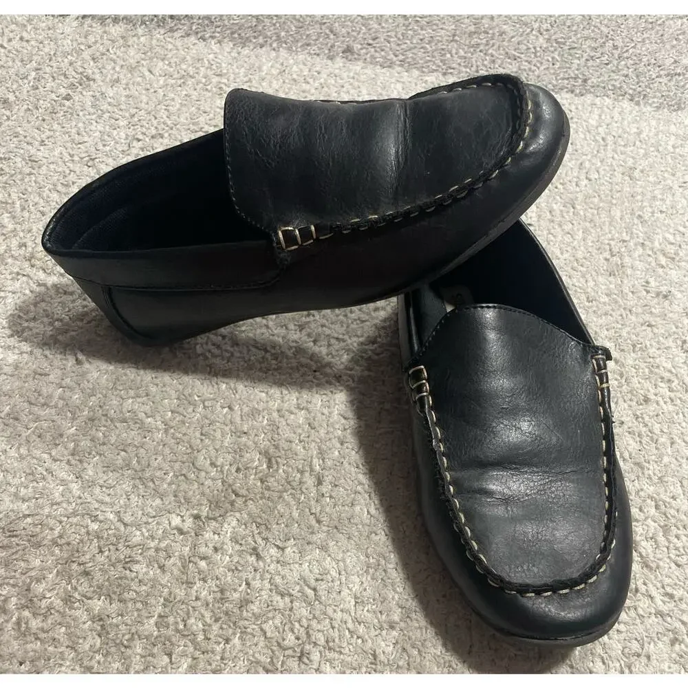 Steve Madden Slip On Driving Loafers Black Youth Size 4 BCCompton BCPM01MB Boys